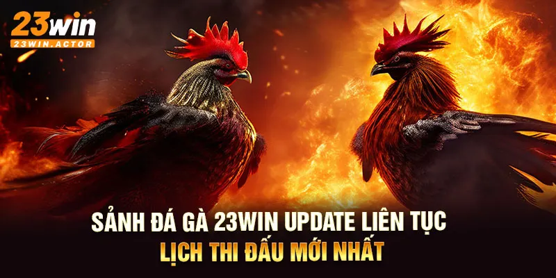 Sảnh đá gà 23WIN update liên tục lịch thi đấu mới nhất